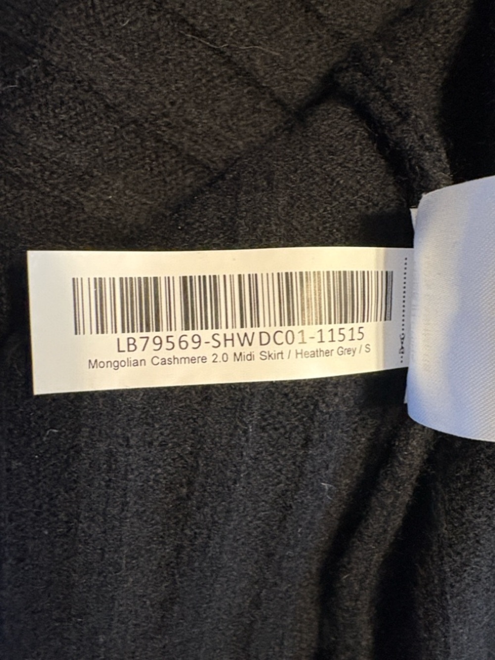 Quince 100% Mongolia Cashmere 2.0 Midi Skirt Size Small Heather Gray Pleated - Picture 6 of 6